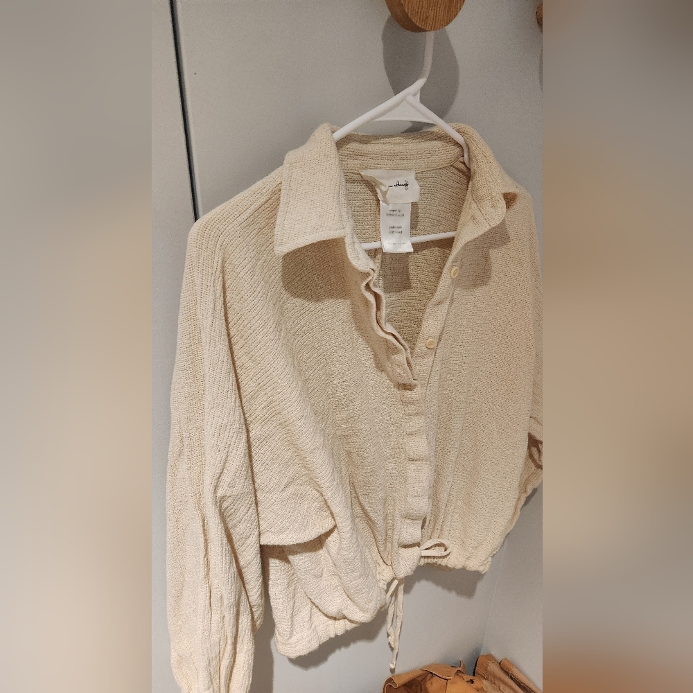 100% Cotton Drawstring Blouse - Picture 2 of 8